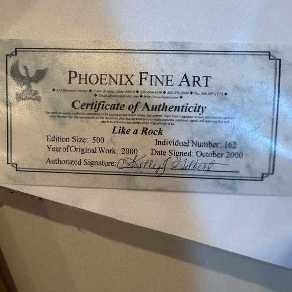 Limited edition Henri Peter Native American Art piece ‘Like A Rock’ No. 162/500 - Picture 3 of 3